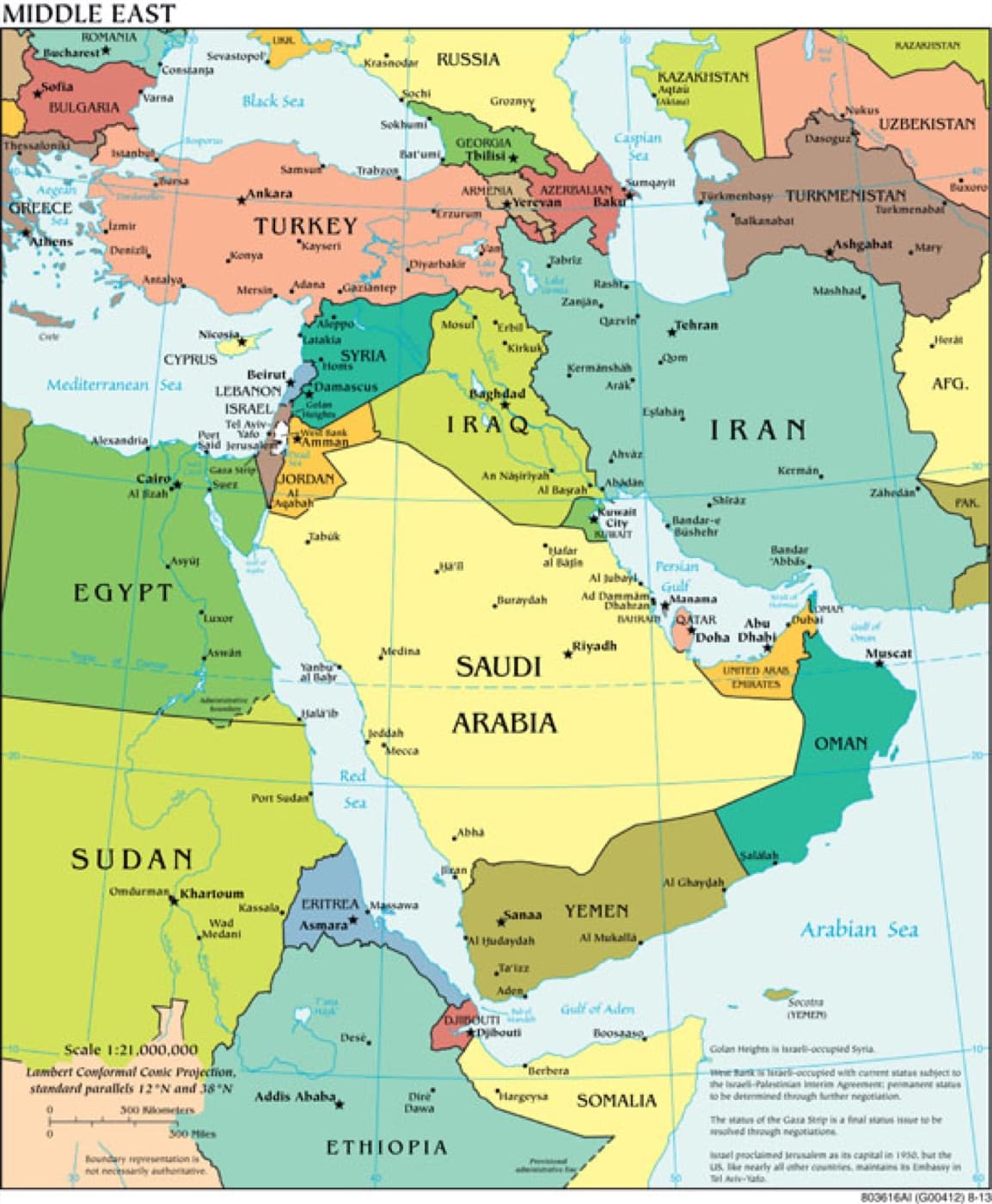 Middle East map