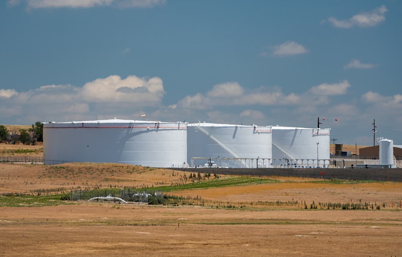 Oil storage tanks