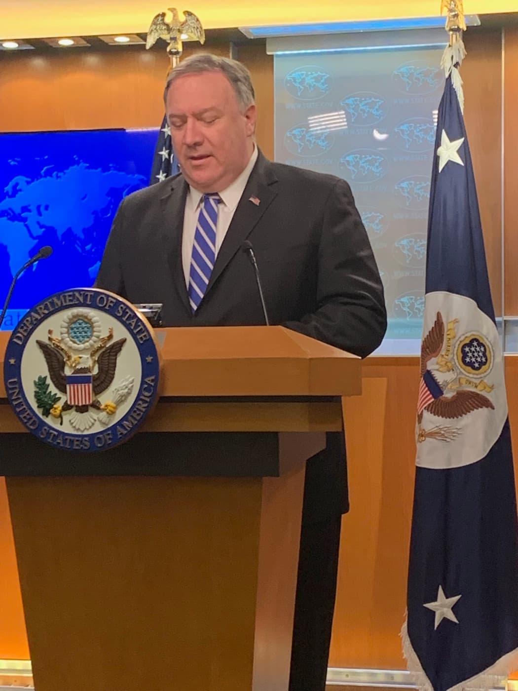 Pompeo tanker briefing